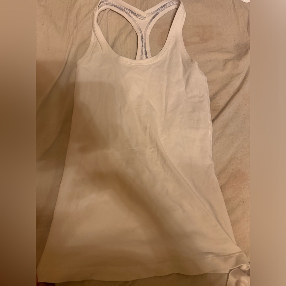 White Lululemon’s racerback tank
